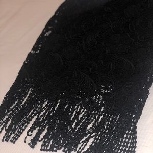 Black lace/fringe dress